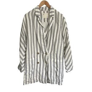 Pilcro Anthropologie Womens Linen Oversized Blazer Size S Office casual Slouchy